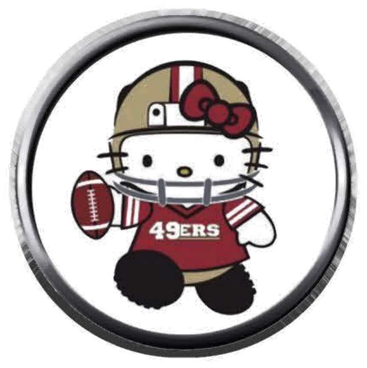 San Francisco 49ers Hello Kitty NFL Football Logo 18MM - 20MM Snap Jew –  Fashion Snap Jewelry and More