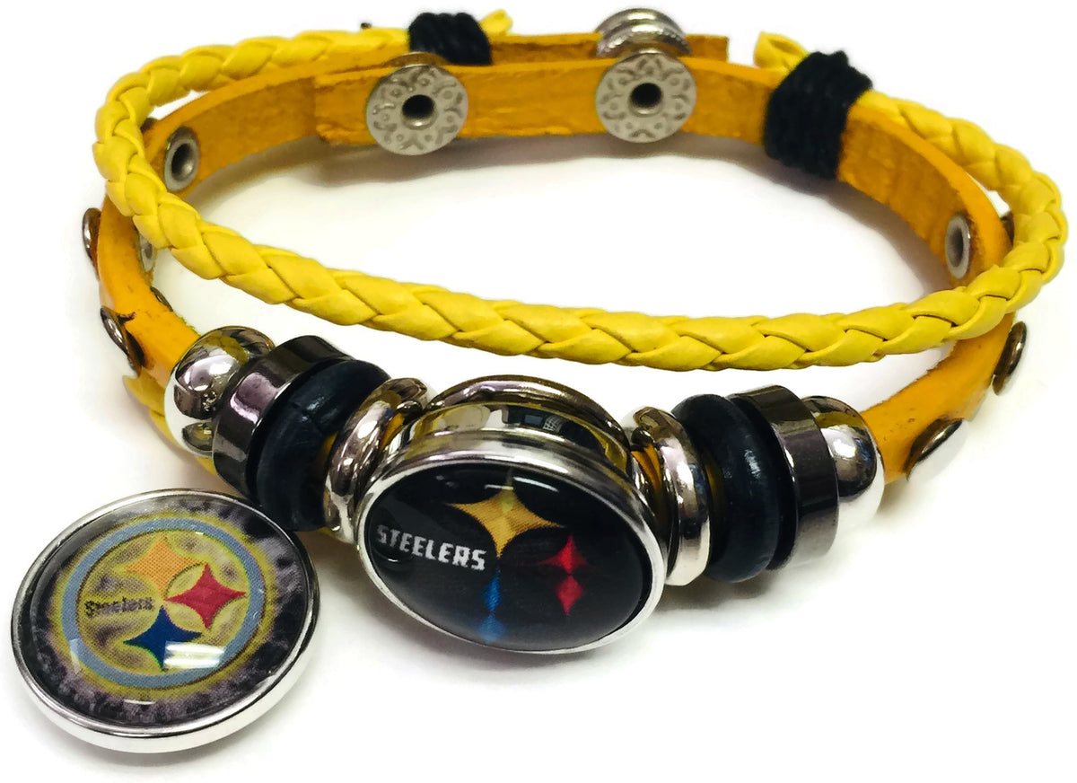 : NFL Siskiyou Sports Fan Shop Pittsburgh Steelers Fan Bracelet  One Size Team Color : Sports Fan Bracelets : Sports & Outdoors