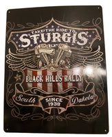 The Tin Wall Metal Garage Sign for Mancave Ride to Sturgis Black Hills Rally