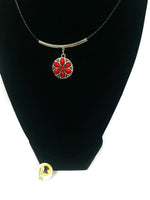 NFL Fashion Snap Jewelry Washington Redskins Logo Necklace Set With 2 Charms For Football Fans