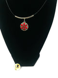 NFL Fashion Snap Jewelry Washington Redskins Logo Necklace Set With 2 Charms For Football Fans