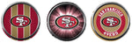 Set of 3 NFL San Francisco 49ers Football Logo 18MM - 20MM Snap Jewelry Charms New Item