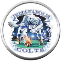 Set of 4 Indianapolis Colts Love Horseshoe Logo NFL  18MM - 20MM Snap Jewelry Charms New Item