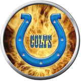 Set of 4 Indianapolis Colts NFL Snap Horseshoe Football Logo  18MM - 20MM Snap Jewelry Charms New Item