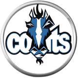 Set of 4 Indianapolis Colts NFL Cool Football Logo  18MM - 20MM Snap Jewelry Charms New Item