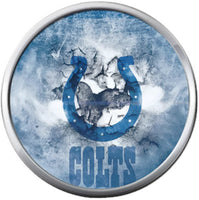 NFL Set of 3 Indianapolis Colts Horseshoe Logo 18MM - 20MM Snap Jewelry Charms New Item