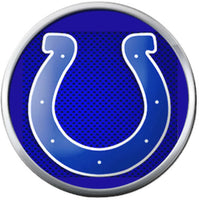 Set of 4 Indianapolis Colts Blue Horseshoe Logo NFL  18MM - 20MM Snap Jewelry Charms New Item