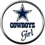 Set of 4 NFL Dallas Cowboys Hello Kitty Girl Football Logo 18MM - 20MM Snap Jewelry Charms New Item