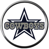 Set of 4 NFL Dallas Cowboys Texas Football Logo 18MM - 20MM Snap Jewelry Charms New Item