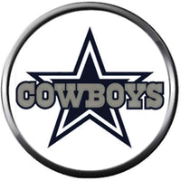 Set of 4 NFL Dallas Cowboys Love Football Logo 18MM - 20MM Snap Jewelry Charms New Item