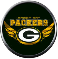 NFL Set of 4 Love Green Bay Packers Football Logo 18MM - 20MM Snap Jewelry Charms New Item