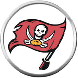 Tampa Bay Buccaneers NFL Logo Flag Football Lovers Team Spirit 18MM - 20MM Snap Jewelry Charm