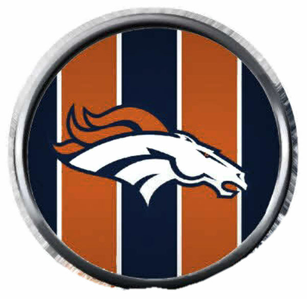 Striped Bronco Denver Broncos NFL Football Logo 18MM - 20MM Snap Jewelry Charm New Item