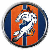 Stripe Bucking Bronco Denver Broncos NFL Football Logo 18MM - 20MM Snap Jewelry Charm New Item