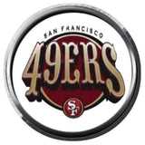 SF San Francisco 49ers Burst NFL Football Logo 18MM - 20MM Snap Jewelry Charm New Item