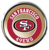 Set of 3 NFL San Francisco 49ers Football Logo 18MM - 20MM Snap Jewelry Charms New Item