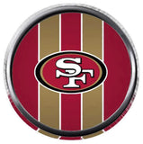 Set of 3 NFL San Francisco 49ers Football Logo 18MM - 20MM Snap Jewelry Charms New Item