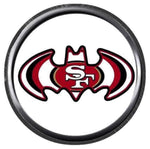 San Francisco 49ers Batman NFL Football Logo 18MM - 20MM Snap Jewelry Charm New Item