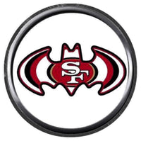 San Francisco 49ers Batman NFL Football Logo 18MM - 20MM Snap Jewelry Charm New Item