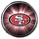 San Francisco 49ers Burst NFL Football Logo 18MM - 20MM Snap Jewelry Charm New Item