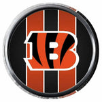 Cincinnati Bengals Cool Stripe NFL Football Logo 18MM - 20MM Snap Jewelry Charm New Item