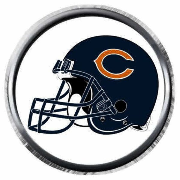 Chicago Bears Helmet NFL Football Logo 18MM - 20MM Snap Jewelry Charm New Item