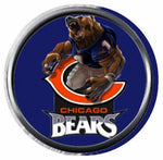 Chicago Bears Growling Bear NFL Football Logo 18MM - 20MM Snap Jewelry Charm New Item