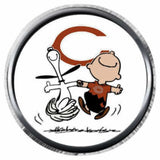 Charlie & Snoopy Love Chicago NFL Football Logo 18MM - 20MM Snap Jewelry Charm New Item