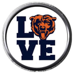 LOVE Chicago Bears NFL Football Logo 18MM - 20MM Snap Jewelry Charm New Item