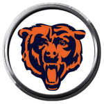 Bear Face Chicago Bears NFL Football Logo 18MM - 20MM Snap Jewelry Charm New Item