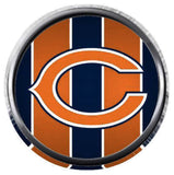 Chicago Bears Fan Stripe NFL Football Logo 18MM - 20MM Snap Jewelry Charm New Item