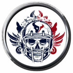 Cool Skull Helmet Houston Texans NFL Football Logo 18MM - 20MM Snap Jewelry Charm New Item