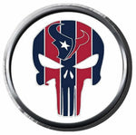 Houston Texans Skull Punisher NFL Football Logo 18MM - 20MM Snap Jewelry Charm New Item