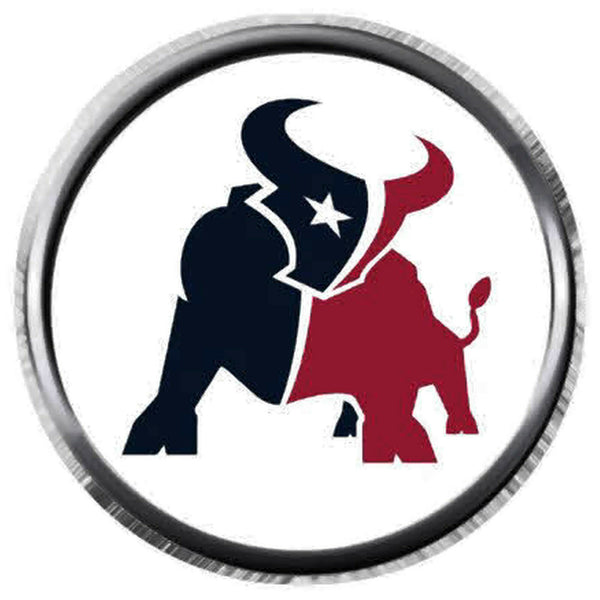 Mascot Toro Houston Texans NFL Football Logo 18MM - 20MM Snap Jewelry Charm New Item