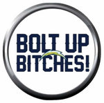 Bolt Up Bitches Chargers NFL Football Logo 18MM - 20MM Snap Jewelry Charm New Item