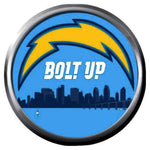 LA Chargers Bolt Up NFL Football Logo 18MM - 20MM Snap Jewelry Charm New Item