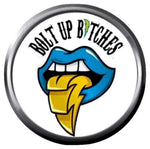 Bolt Up Bitches Chargers NFL Football Logo Tongue 18MM - 20MM Snap Jewelry Charm New Item