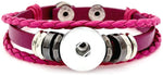 Hot Pink DIY Leather Bracelet Multiple Colors for 18MM - 20MM Snap Jewelry Build Your Own Unique