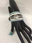 Blue Dolphin Fashion Snap Jewelry Cuff Leather Bracelet Set With 2 Charms Modern And Classy