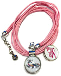 Cancer Butterfly And Faith Hope Cure Awareness Pink Rope Pendant Necklace 16"-18" W/ 2 18MM - 20MM Snap Jewelry Charms