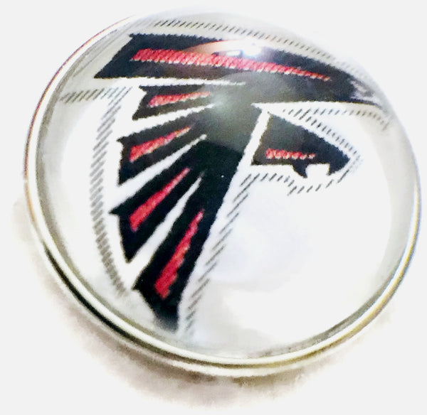 Atlanta Falcons Glass Snap Charms/Button