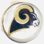 Fashion Snap Jewelry NFL Logo Los Angeles Rams Snap Charm