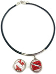 SCUBA Assistant Instructor Diver Flag and Turtle 15" Necklace with 2 18MM - 20MM Snap Jewelry Charms