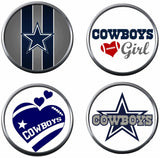 Set of 4 NFL Dallas Cowboys Love Football Logo 18MM - 20MM Snap Jewelry Charms New Item