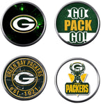 NFL Set of 4 Green Bay Packers Football Logo 18MM - 20MM Snap Jewelry Charms New Item